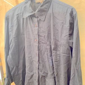 Blue button up blouse